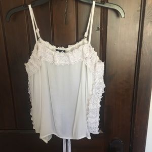 off shoulder lacy top!